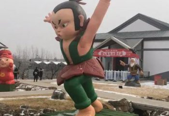 別墅葫蘆娃人物銅像廠家 卡通彩繪人物銅雕
