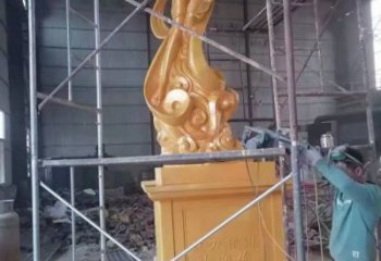 飛天女神像銅雕廠家  舞者人物銅雕制作