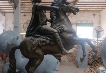公園角斗士銅人銅雕廠家 黃銅銅像制作