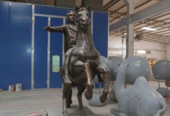 勇士戰(zhàn)神銅雕廠家 騎馬人銅雕制作 仿古騎手銅雕