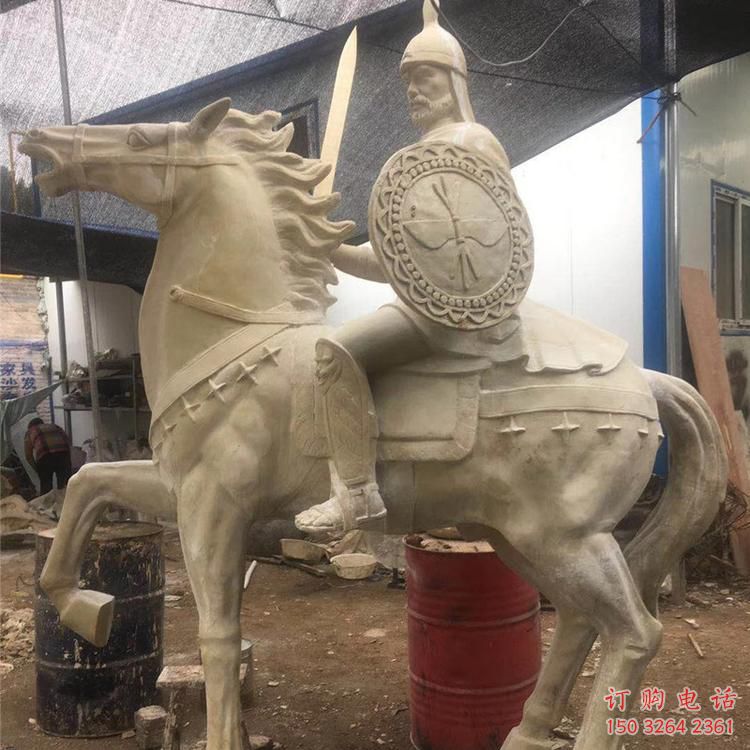 公園廣場(chǎng)騎手人物銅像廠家 