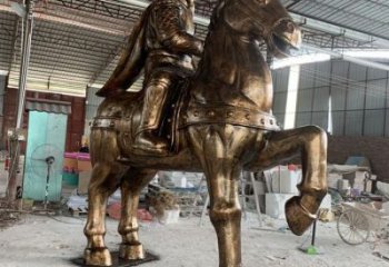 廣場青銅騎馬人銅雕廠家 
