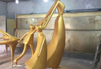 抽象一家親銅雕廠家 抽象三口人物銅雕產(chǎn)品