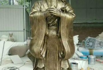 民俗孔夫子銅雕廠家 民俗孔子銅雕制作