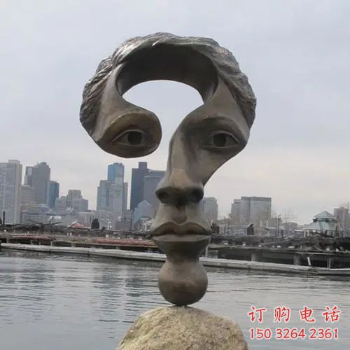 人臉銅雕廠家 公園抽象人物銅像