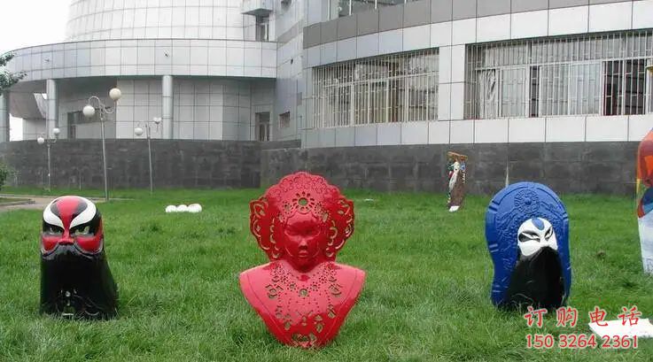 京劇人臉銅雕廠家 京劇人物頭像制作廠家