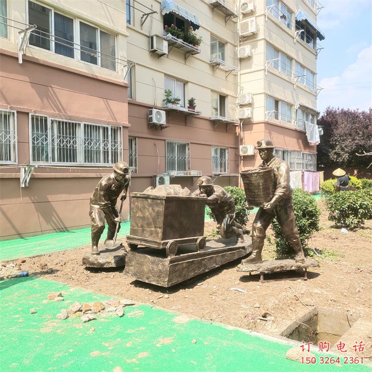 工人勞動(dòng)銅雕廠家 公園民俗人物銅雕制作