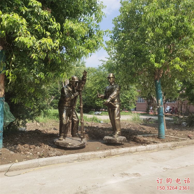 公園民俗人物工人銅雕制作廠家