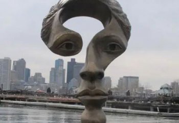 人臉銅雕廠家 公園抽象人物銅像