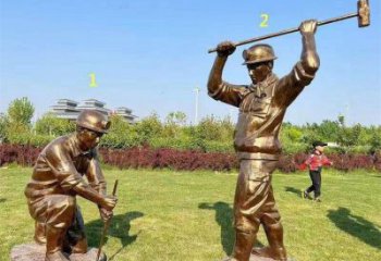 民俗工人勞動主題銅雕制作廠家
