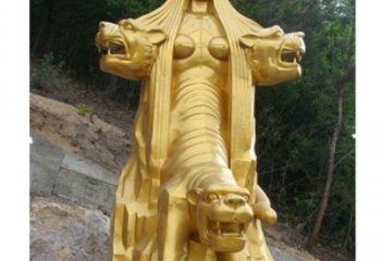 彩繪女媧補天人物銅像生產(chǎn)制作廠家