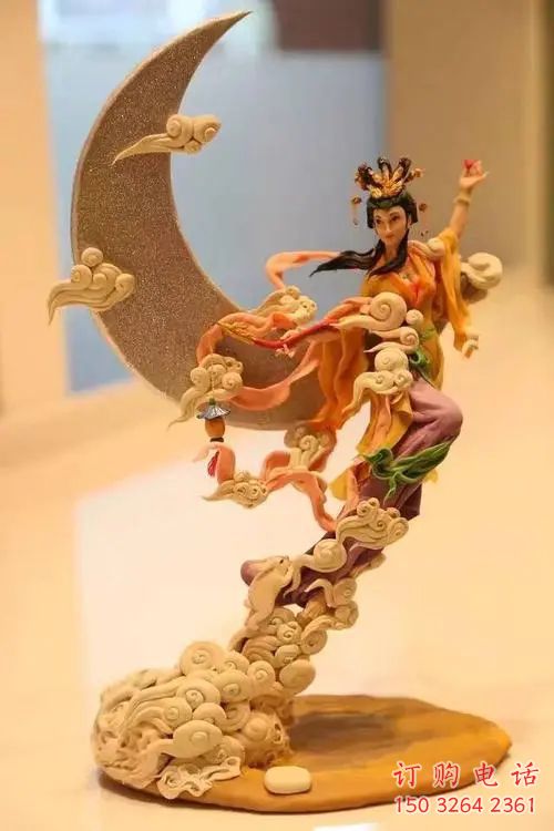嫦娥奔月人物肖像仿古銅雕廠家