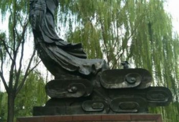 仿古嫦娥奔月人物銅雕加工廠家