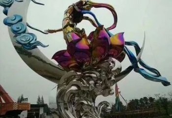 公園彩繪嫦娥奔月人物銅雕廠家價(jià)格