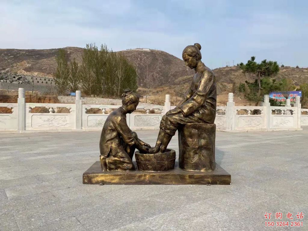 銅人孝道廣場(chǎng)銅雕廠家