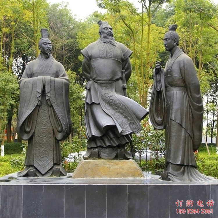 街頭三國(guó)人物銅雕廠家