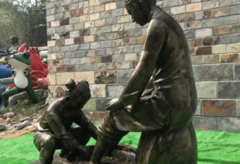 公園孝道人物銅雕廠家