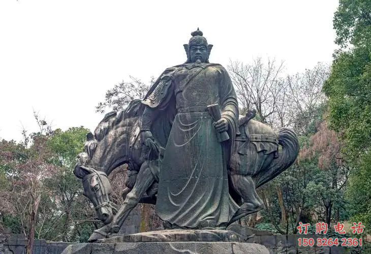 岳飛公園仿古人物銅雕制作廠家