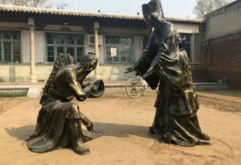 負荊請罪民俗人物銅雕廠家