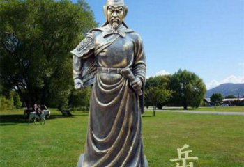 岳飛街頭人物銅雕制作廠家