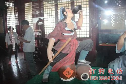 彩繪武松人物銅雕廠家
