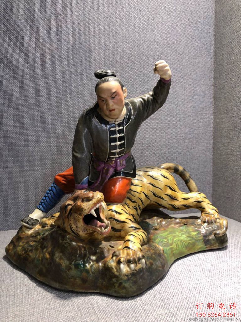 公園彩繪武松人物銅雕廠家