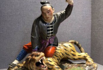 公園彩繪武松人物銅雕廠家