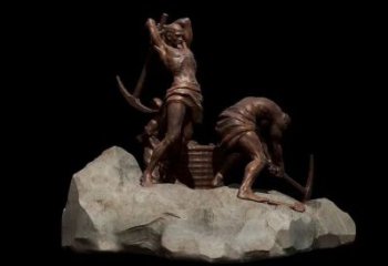 廣場愚公移山仿古人物銅雕廠家
