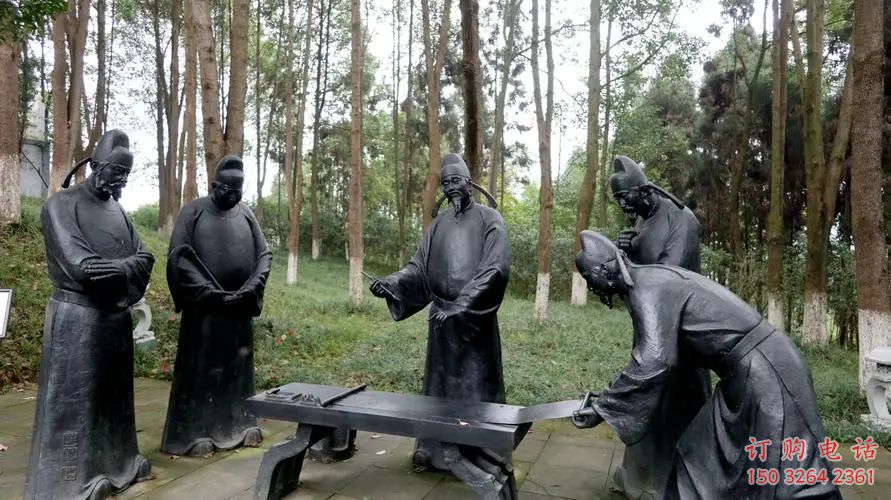 仿古李白詩人人物銅雕廠家