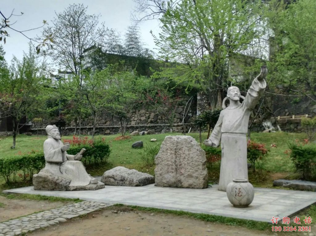 公園李白詩人人物銅雕廠家