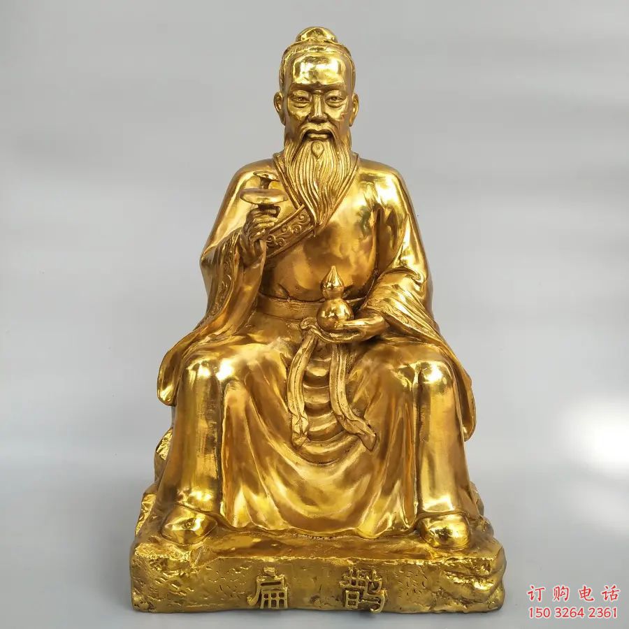 銅人扁鵲肖像銅雕廠家
