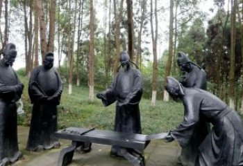 仿古李白詩人人物銅雕廠家