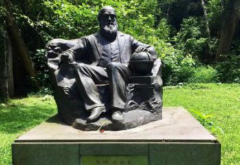 仿古達(dá)爾文人物肖像銅雕廠家