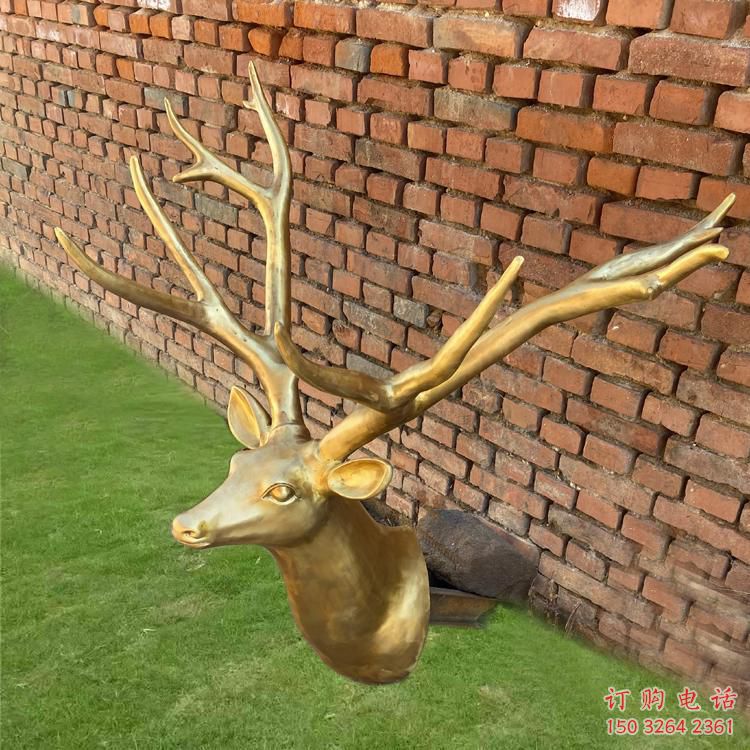 廣場鹿頭銅雕廠家 青銅動(dòng)物銅雕