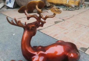 辦公室鹿銅雕廠家 黃銅動(dòng)物銅雕