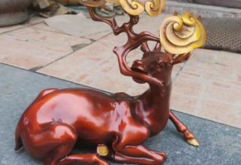 公園小鹿銅雕廠家 街頭動(dòng)物銅雕