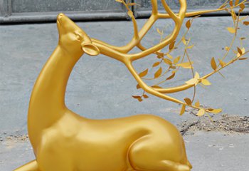 園林梅花鹿銅雕 青銅動物銅雕