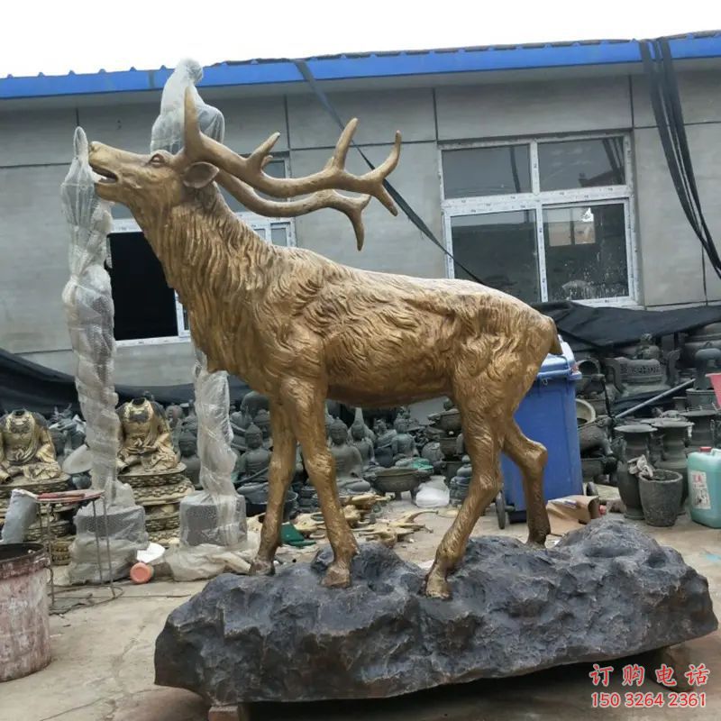 公鹿銅雕廠家 抽象動(dòng)物銅雕
