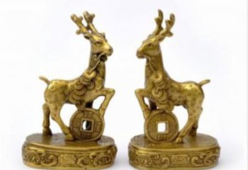 別墅馴鹿銅雕廠家 公園動(dòng)物銅雕