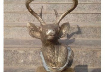 鹿頭銅雕廠家 抽象動(dòng)物銅雕