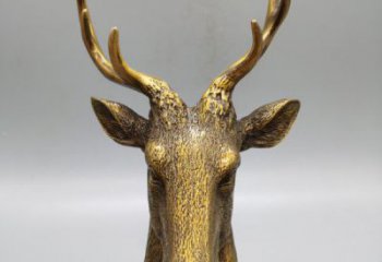 園林鹿頭銅雕廠家 青銅動(dòng)物銅雕