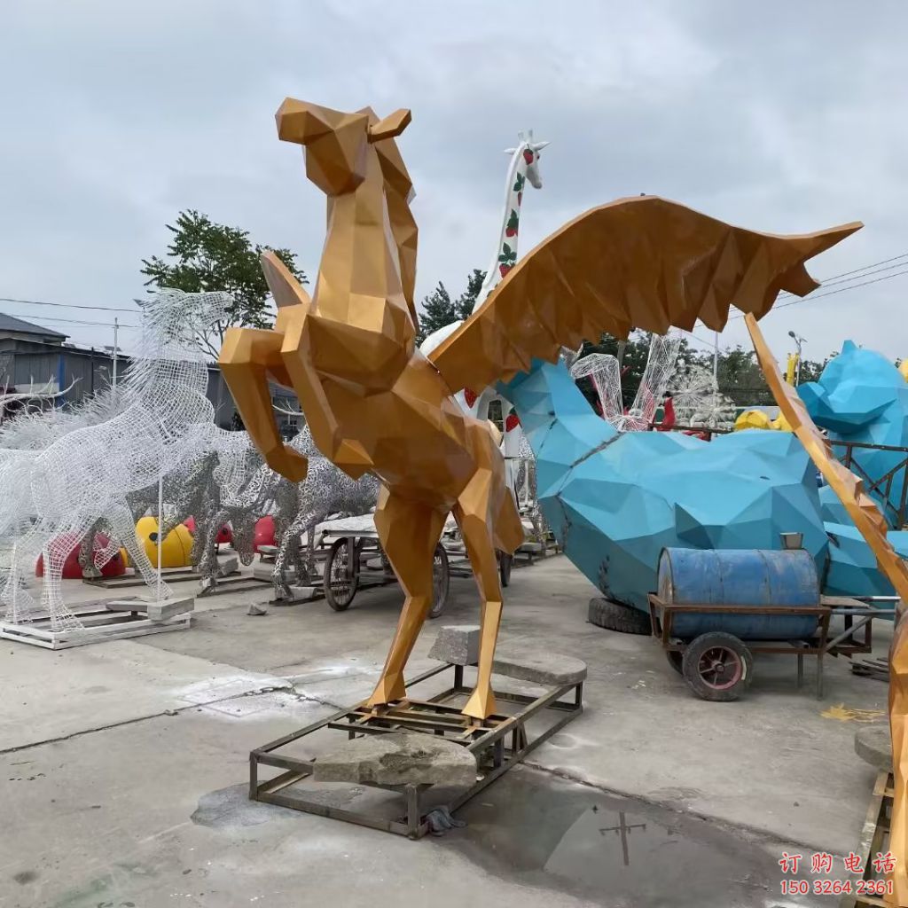 公園飛馬銅雕廠家 街頭動(dòng)物銅雕
