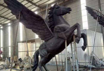 仿古飛馬銅雕廠家 彩繪動物銅雕