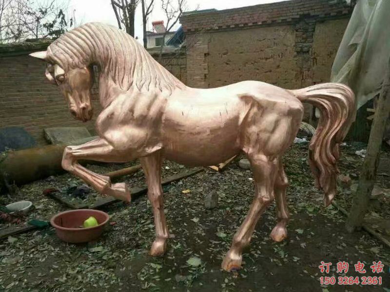 青銅馬銅雕廠家 黃銅動物銅雕