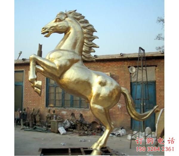 公園銅馬銅雕廠家 街頭動物銅雕