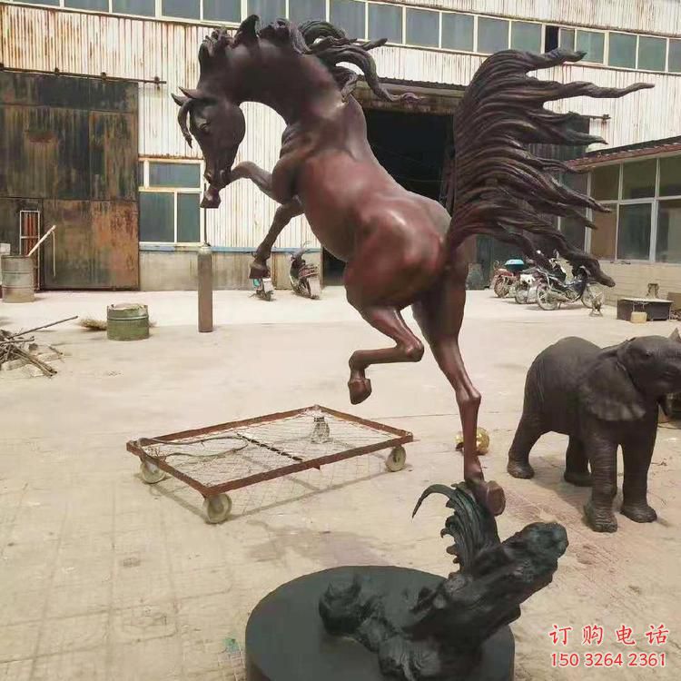 抽象馬銅銅雕廠家 辦公室動物銅雕