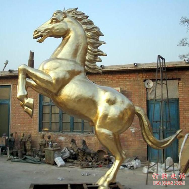 仿古馬銅銅雕廠家 彩繪動物銅雕