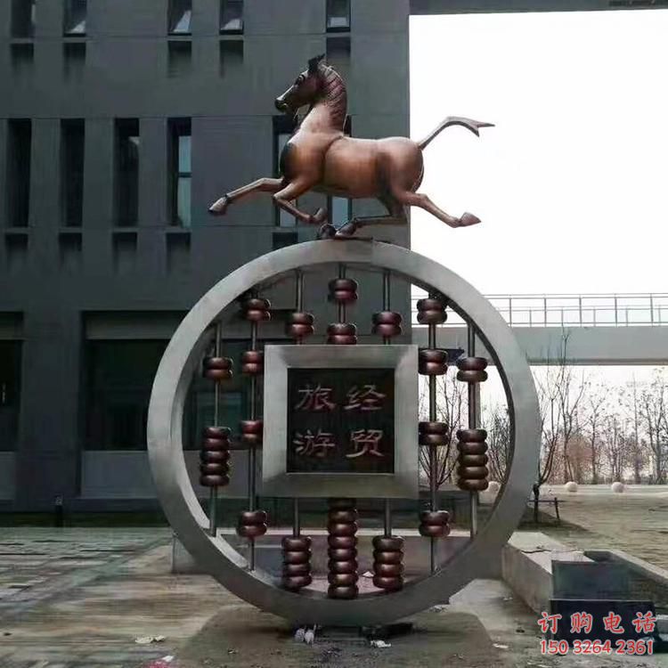 辦公室馬銅銅雕廠家 黃銅動物銅雕