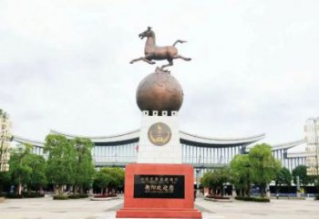 公園駿馬銅雕廠家 街頭動物銅雕