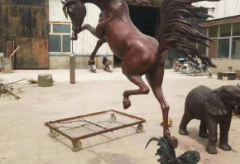 抽象馬銅銅雕廠家 辦公室動(dòng)物銅雕